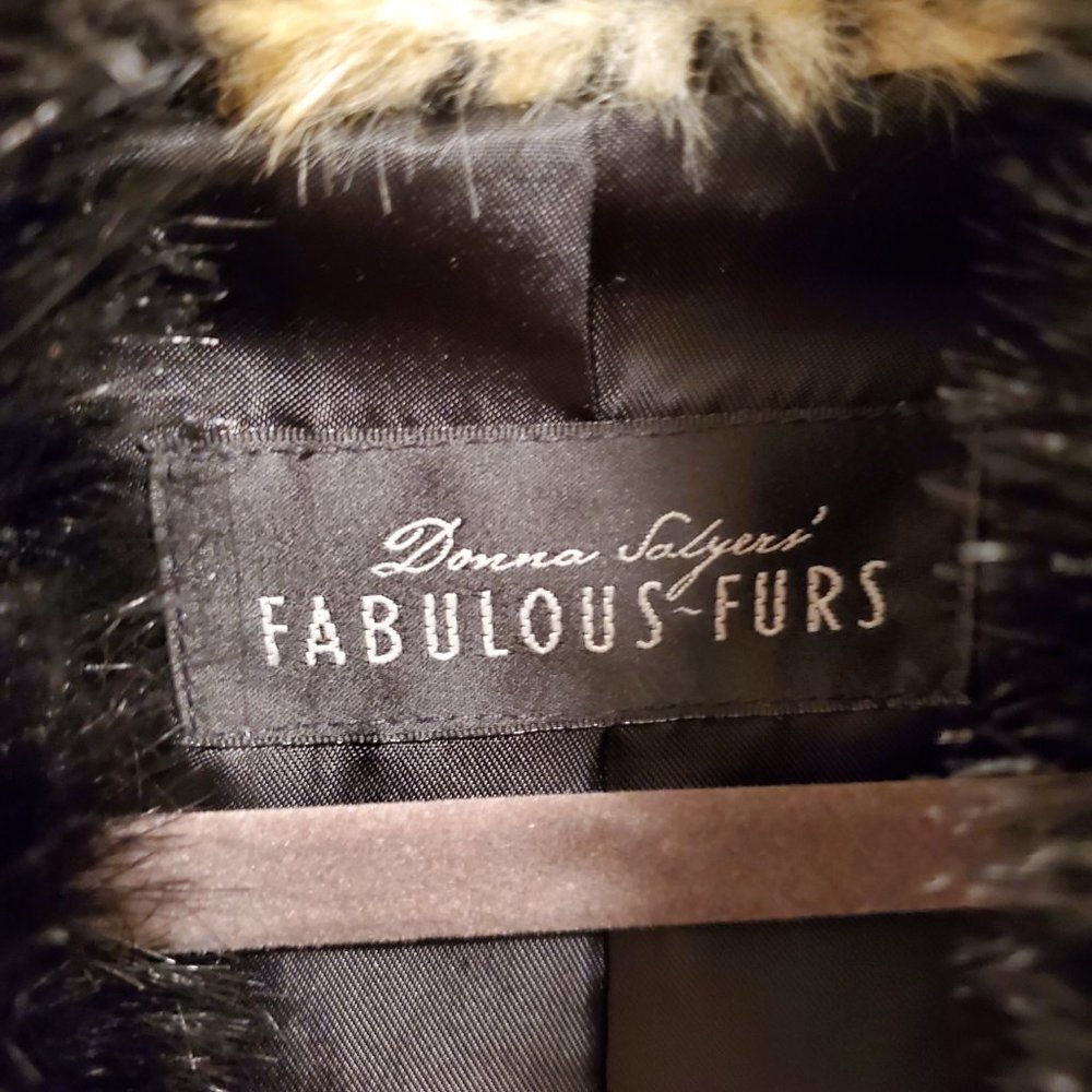 Donna Salyers Fabulous Furs Faux Fur Animal Print Jacket Size Medium - Picture 9 of 9
